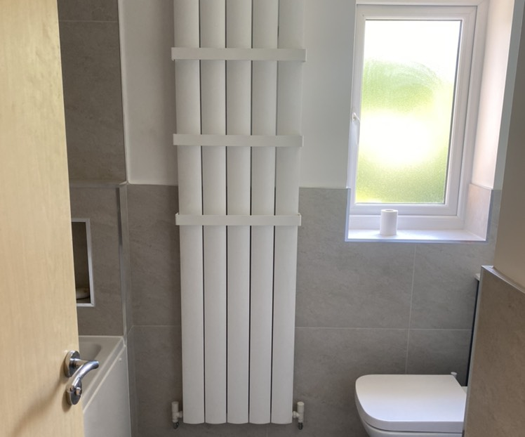 Standing Piped heater and toilet