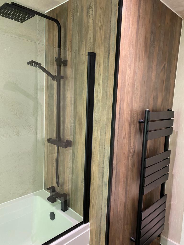 Shower Guard and Towel Rack
