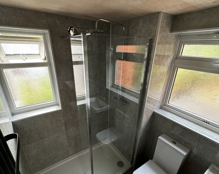 Shower and toilet installation