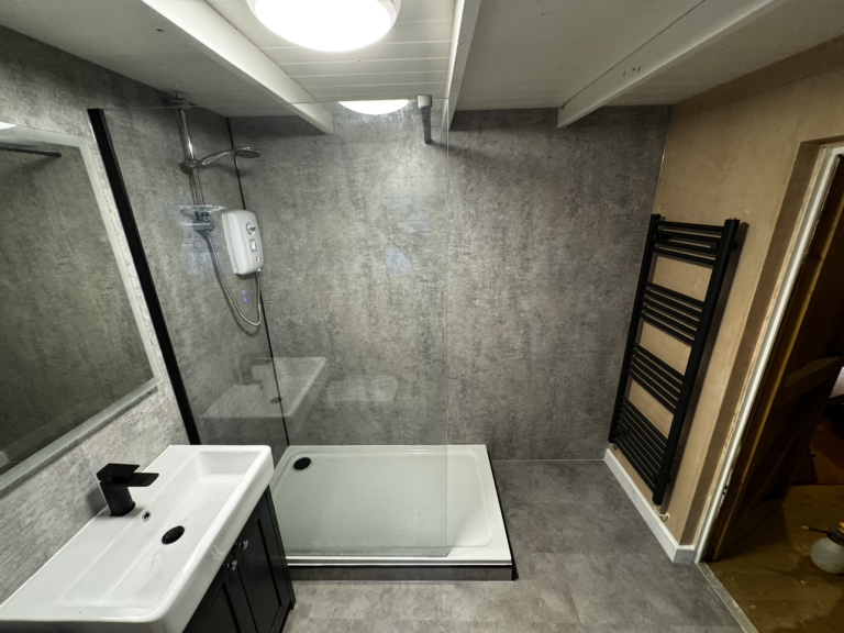 Modern Grey Bathroom Install