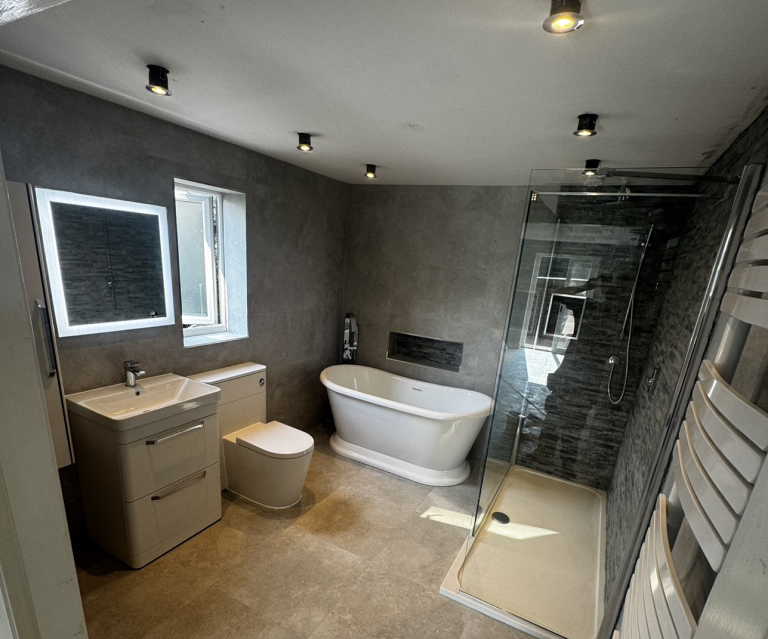 Modern Grey Bathroom Install